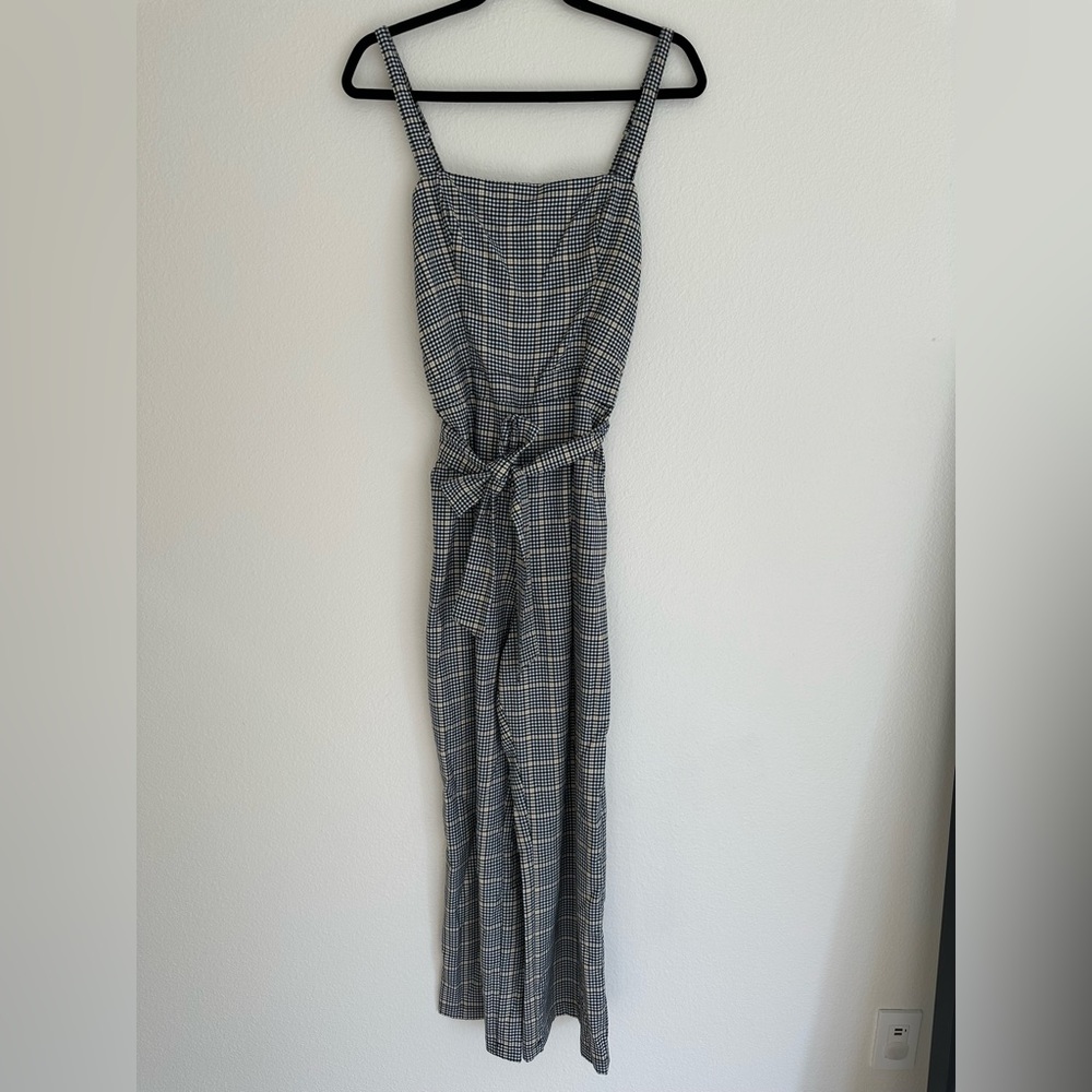 Abercrombie & Fitch | Plaid Tie Waist Jumpsuit